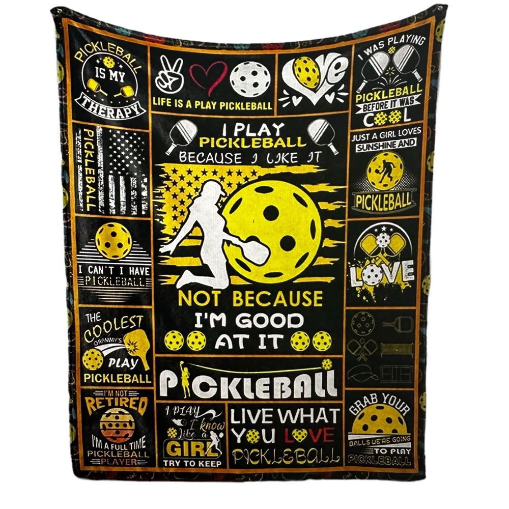 Pickleball Gift Throw Blanket 60x50